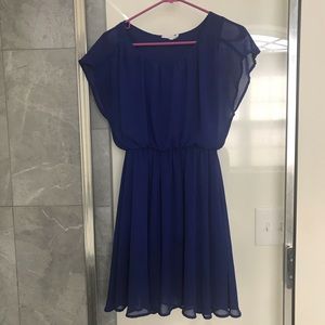 Colbalt blue chiffon dress